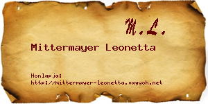 Mittermayer Leonetta névjegykártya